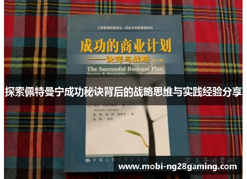 探索佩特曼宁成功秘诀背后的战略思维与实践经验分享